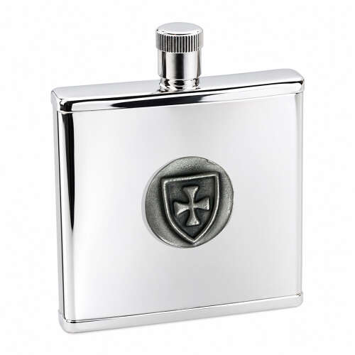 XWI2248-XDHCC0699 Templar Cross Design 2oz Hip Flask