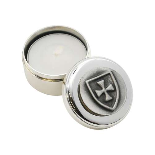 XCGA001-XDHCC0699 Templar Cross Emblem Metal Tealight Pot