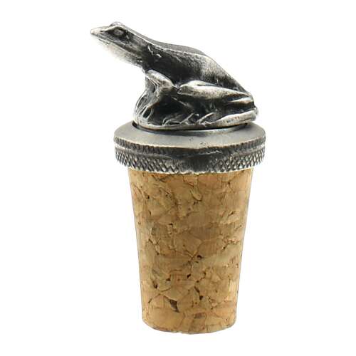 XCSBS027 English Made Pewter Frog Bottle Stopper