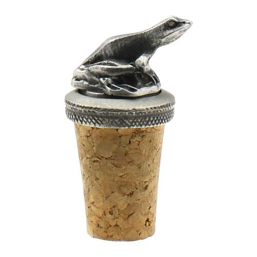 XCSBS027 English Made Pewter Frog Bottle Stopper