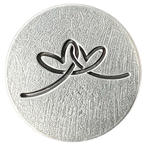 XDHWS034 Pewter Love Hearts Wax Seal With Wooden Handle & Wax Sticks