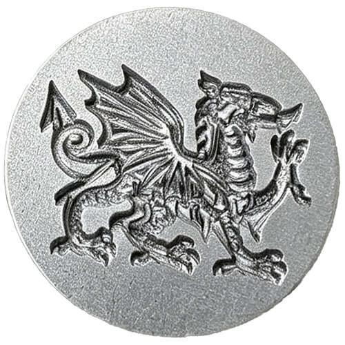 XDHWS033 Pewter Welsh Dragon Wax Seal With Wooden Handle & Wax Sticks