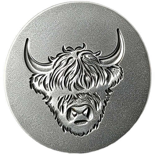 XDHWS027 Pewter Highland Cow Wax Seal With Wooden Handle & Wax Sticks