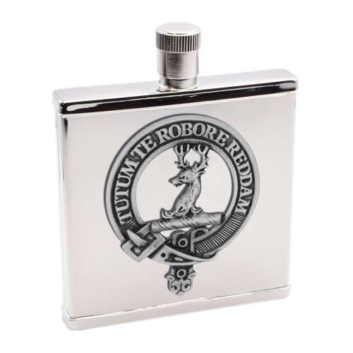 XWI2248 - XDHCB013 Crawford Clan Design 2oz Hip Flask