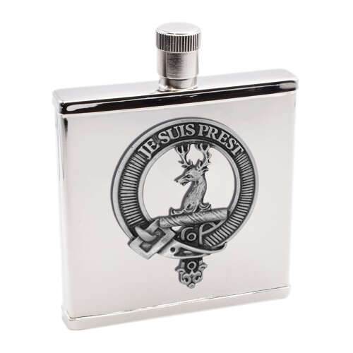 XWI2248 - XDHCB027 Fraser Clan Design 2oz Hip Flask