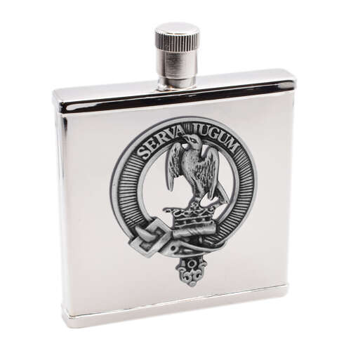 XWI2248 - XDHCB034 Hay Clan Design 2oz Hip Flask