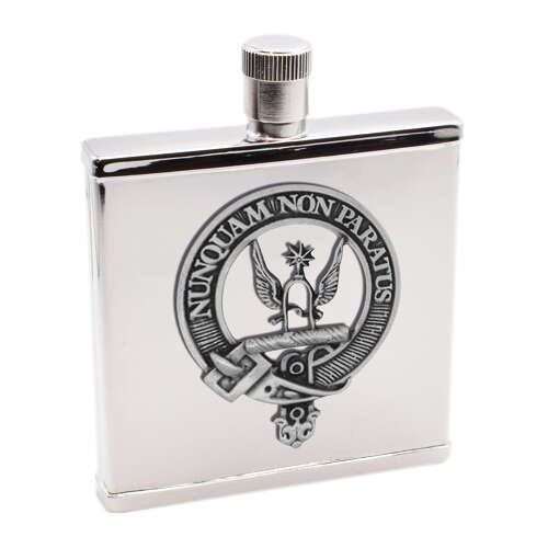 XWI2248 - XDHCB038 Johnstone Clan Design 2oz Hip Flask