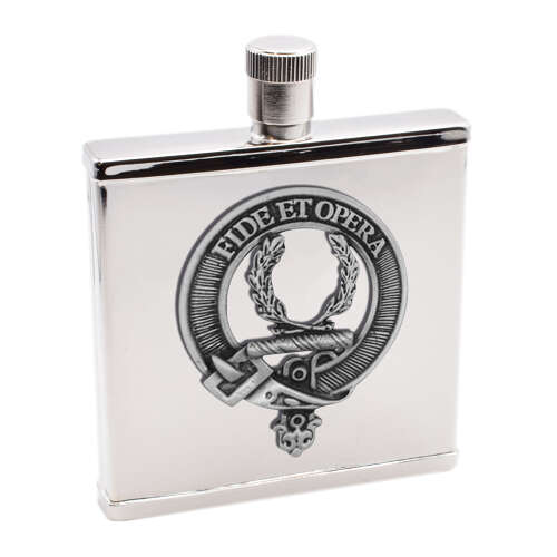 XWI2248 - XDHCB056 MacArthur Clan Design 2oz Hip Flask