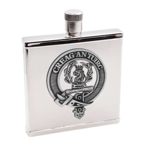 XWI2248 - XDHCB075 MacLaren Clan Design 2oz Hip Flask